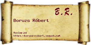 Boruzs Róbert névjegykártya